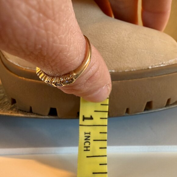 Report Tan Heeled Booties with Chain Detail, Size 6 - Picture 6 of 11